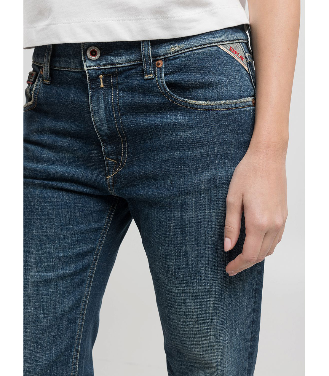 ストレートフィットAKEMEインディゴストレッチデニム 詳細画像 ダークブルー 5